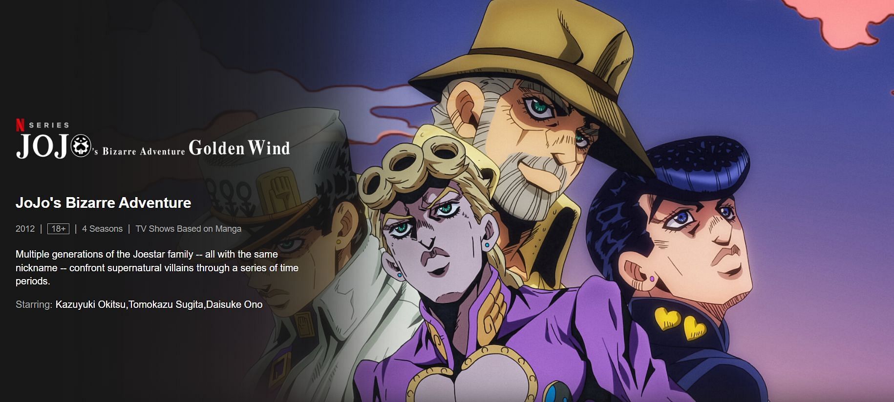 JoJo&rsquo;s Bizarre Adventure (Image via Netflix)