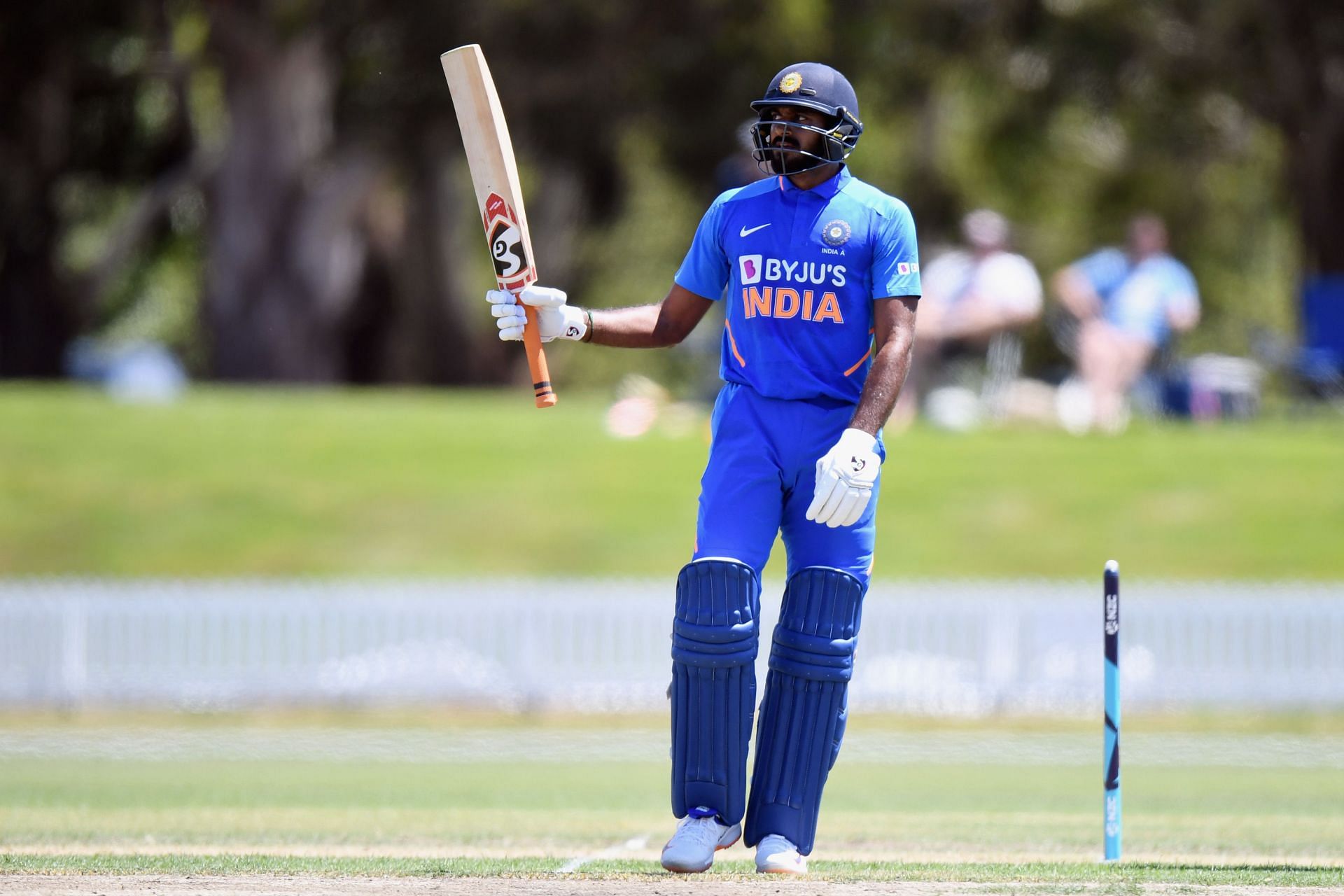 Vijay Shankar representing India A in New Zealand XI v India A