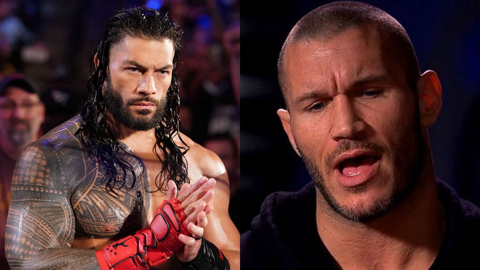 Roman Reigns (left); Randy Orton (right)