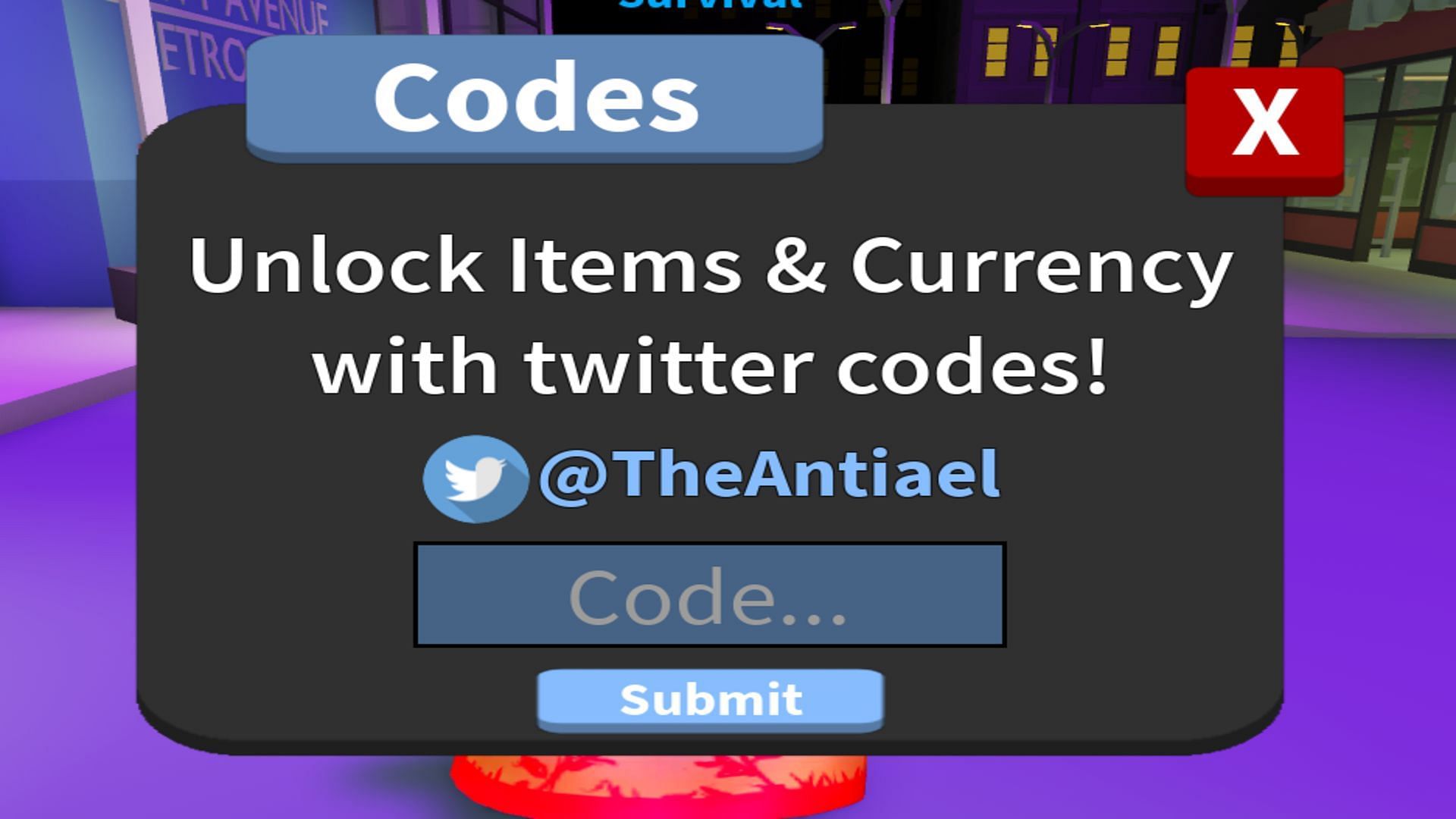 Type in the Gorilla code and submit (Image via Roblox)