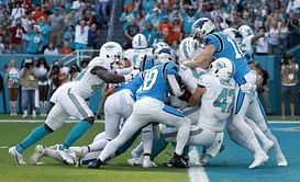 Watch: Miami Dolphins score a freak touchdown by blocking Panthers punt