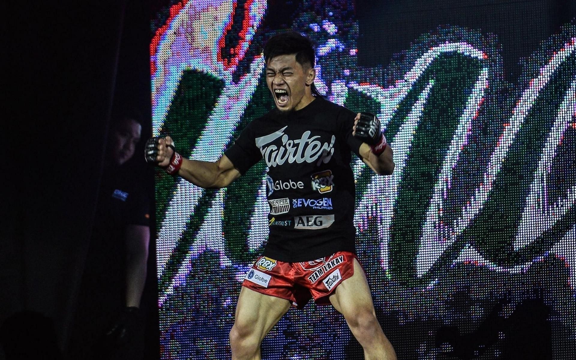 ONE Championship strawweight Lito Adiwang&#039;s explosiveness is unmatched in the cage. (Photo courtesy of ONE Championship)