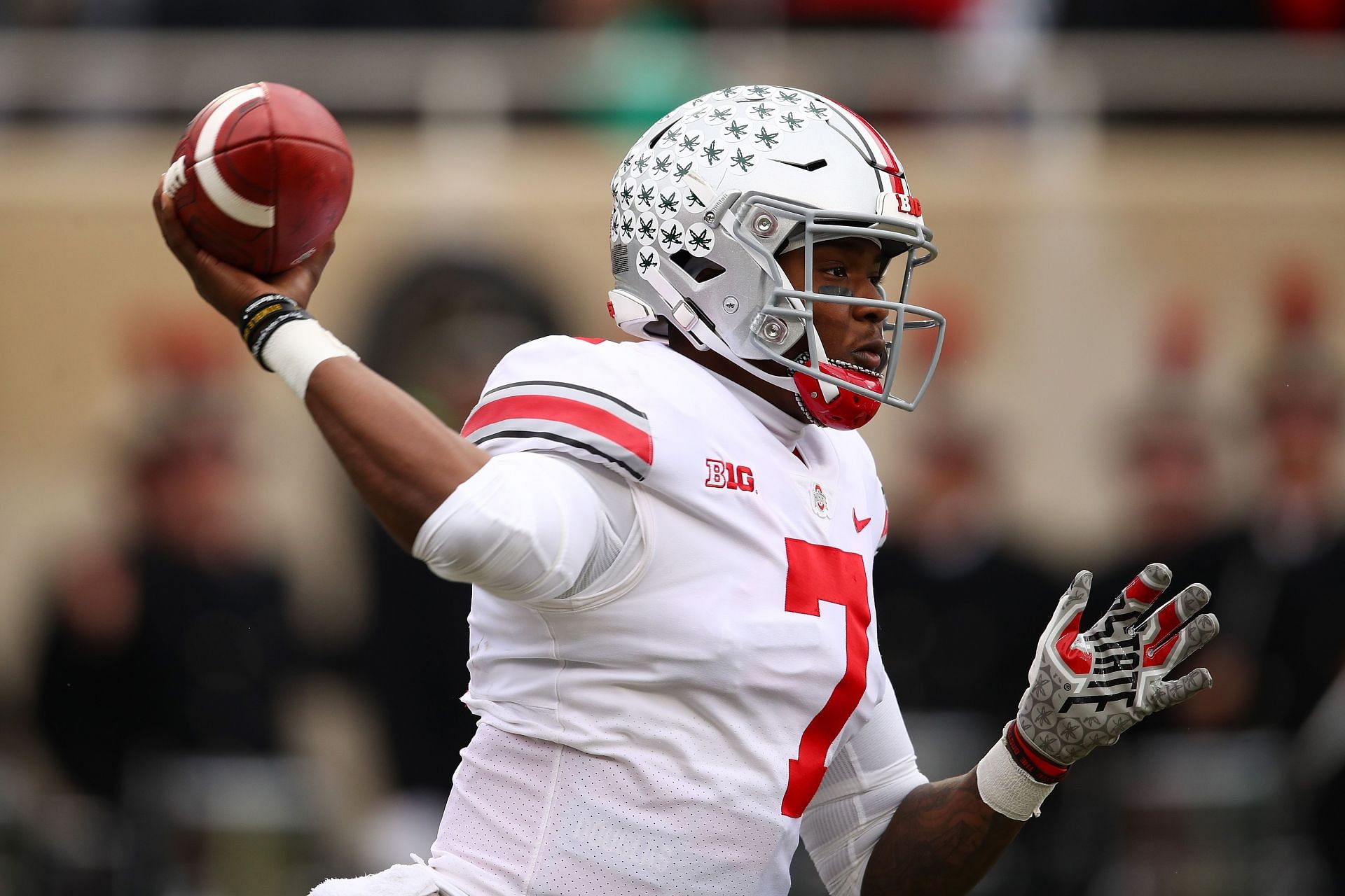 Ohio State University quarterback Dwayne Haskins