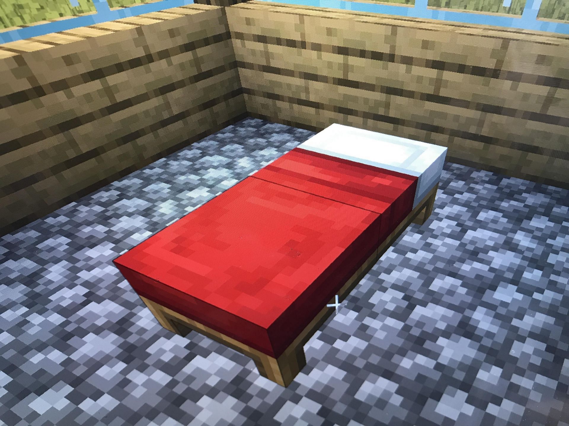Bed in Minecraft (Image via Shizzels, YouTube)