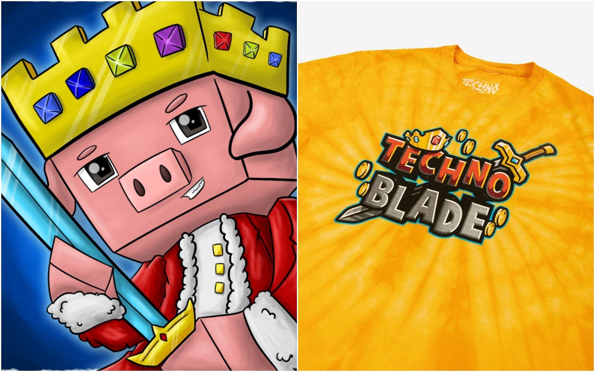 Technoblade's minecraft character Tshirt print design - MasterBundles