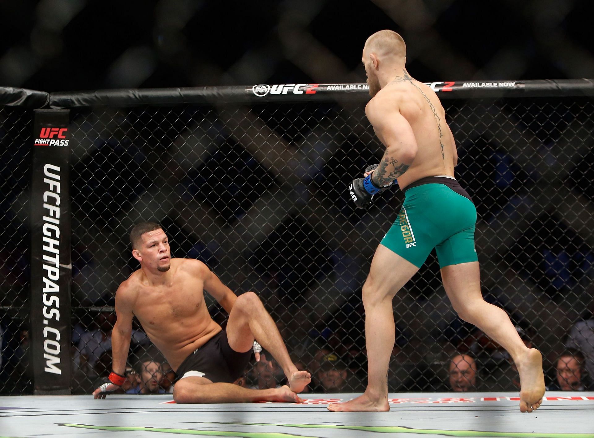 UFC 202: Nate Diaz (left) vs. Conor McGregor (right) 2
