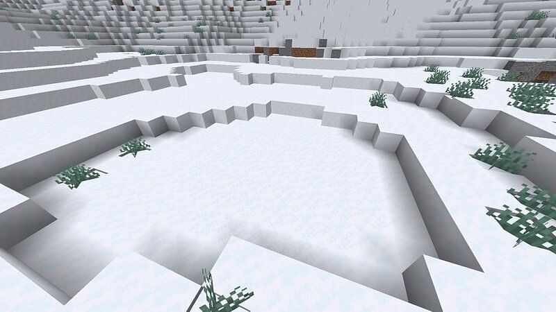 Powder snow in Minecraft (Image via Minecraft)
