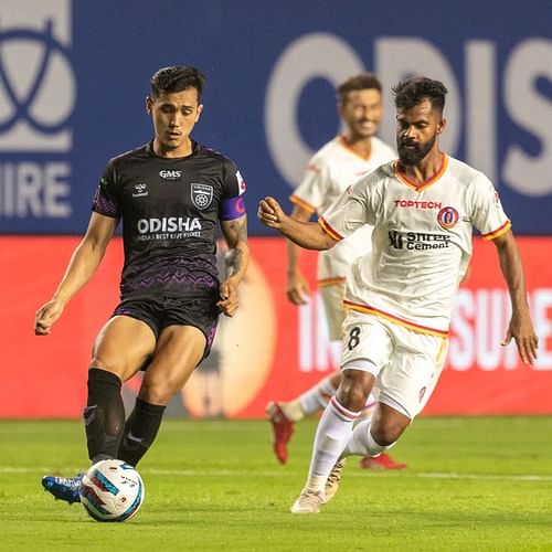 Odisha FC midfielder Vinit Rai against SC East Bengal (Image Courtesy: Odisha FC Instagram)