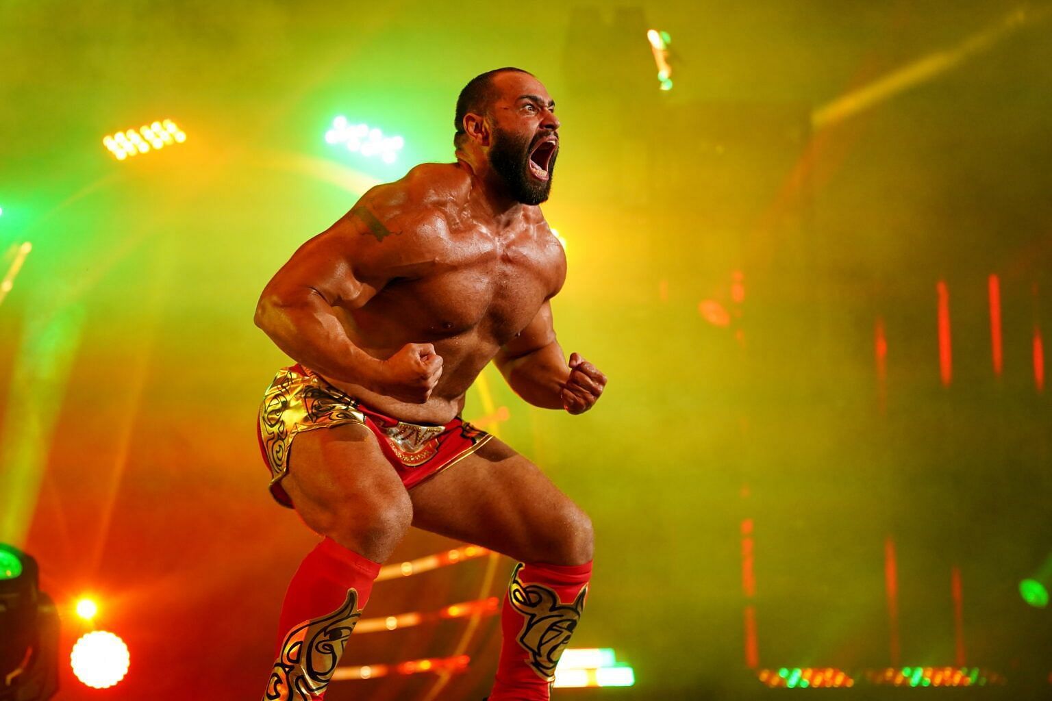 Miro making his entrance at an AEW show