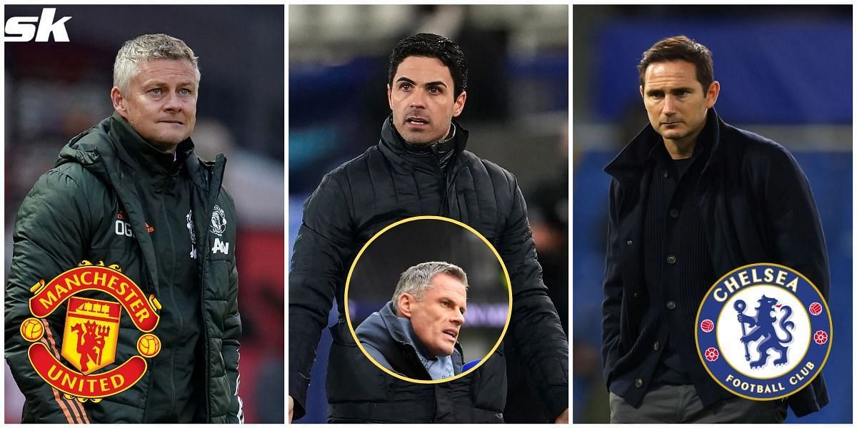 Carragher on Arteta being compared to struggling Chelsea and Man Utd legends Lampard and Solskjaer.