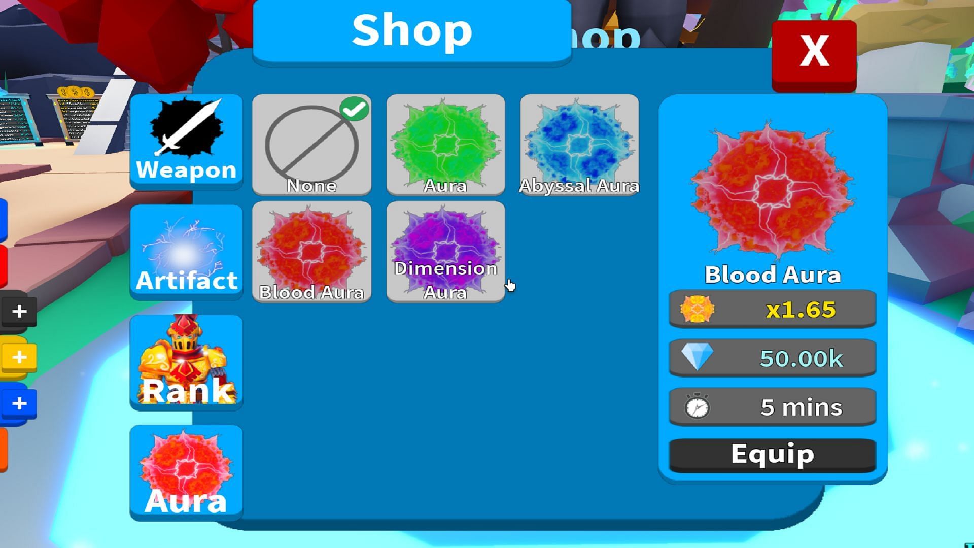 Here&#039;s what Gems can buy players (Image via Roblox)