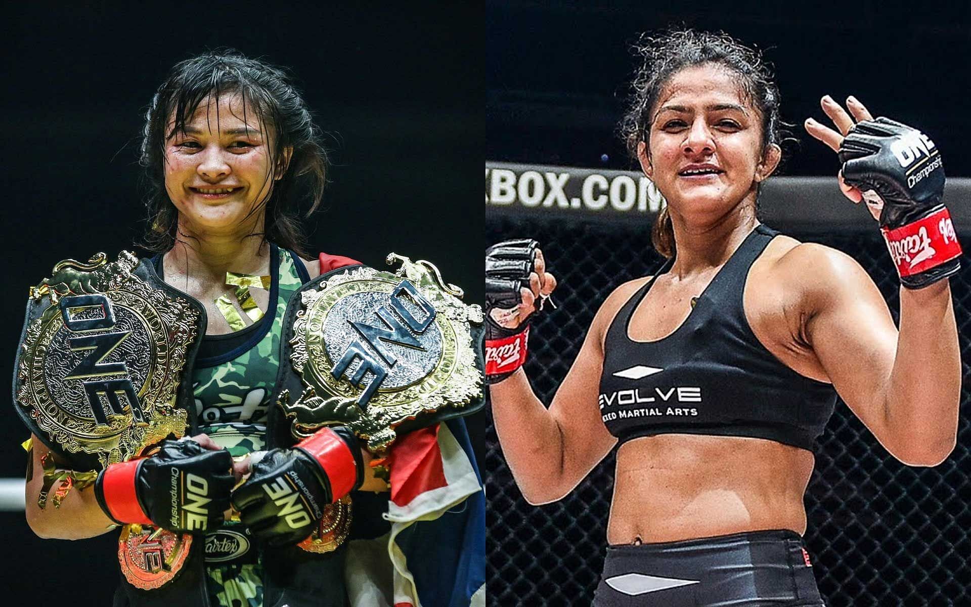 Stamp Fairtex (Left) | Ritu Phogat (Right) [Photos courtesy of ONE Championship]