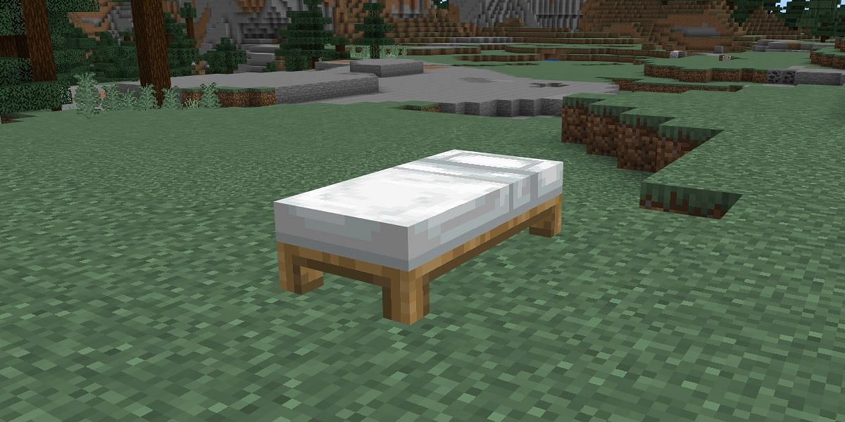 Bed in Minecraft (Image via Minecraft)