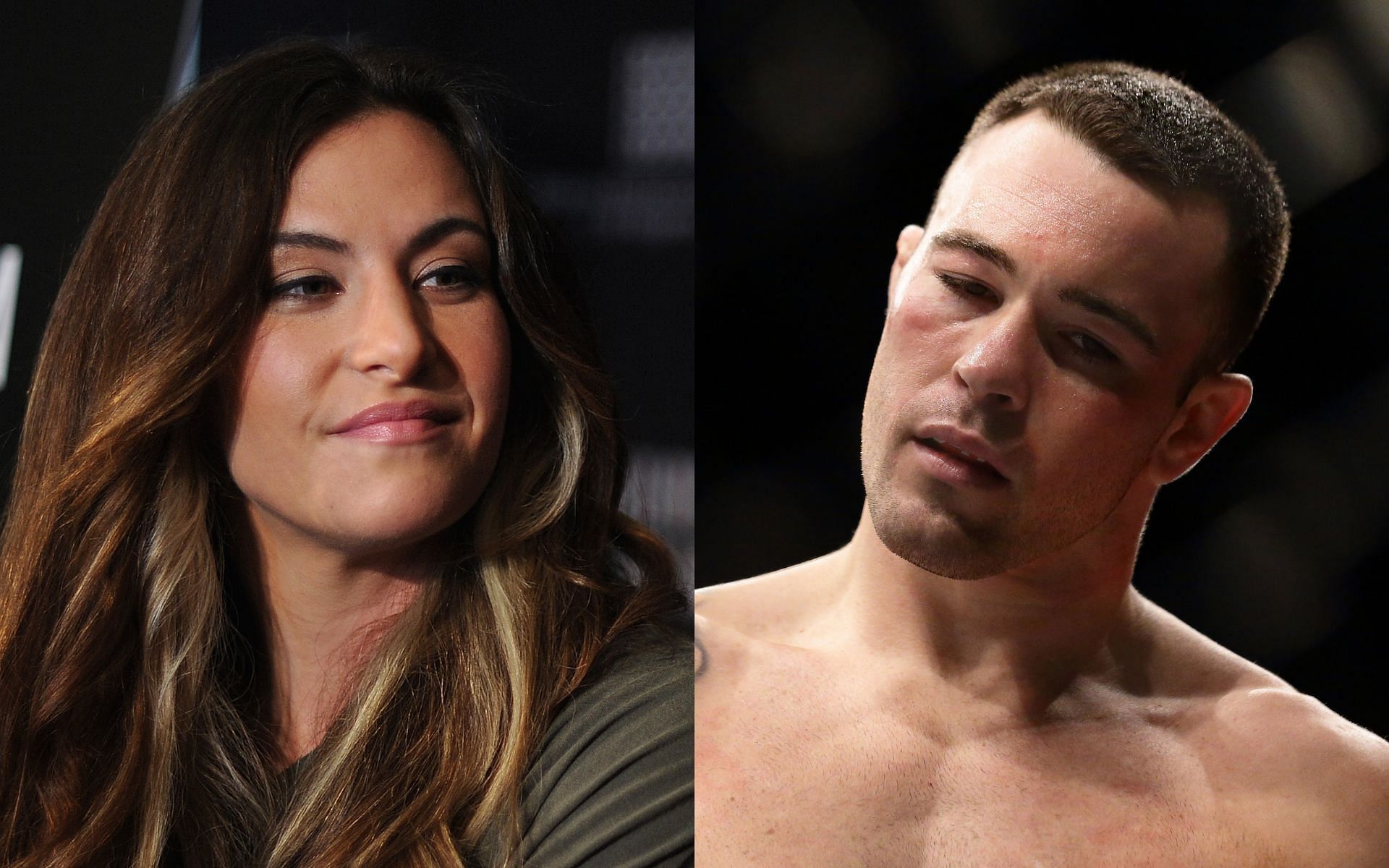 UFC superstars Miesha Tate (left) and Colby Covington (right)