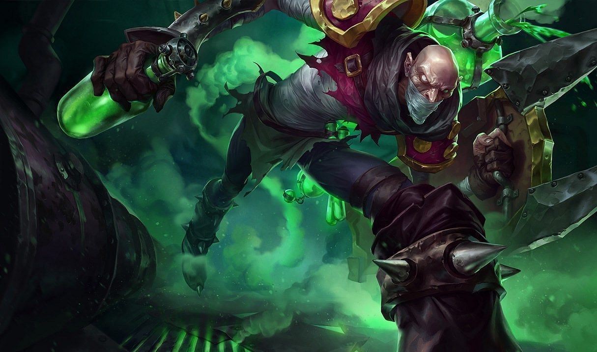Splash art for Champion Singed as seen in the League of Legends video game. (Image via Riot Games)