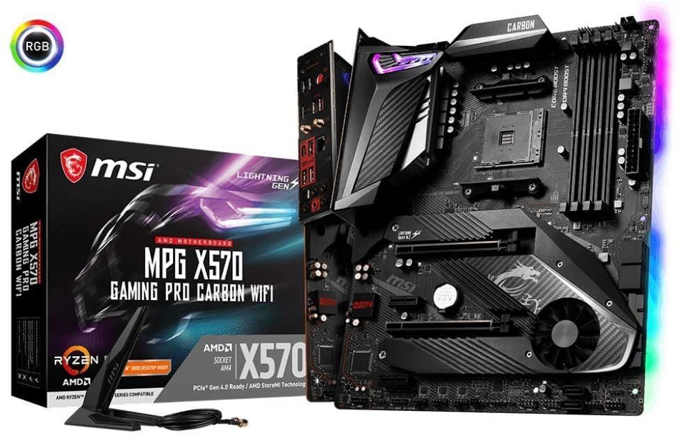 The MSI MPG X570 Gaming Pro Carbon Wifi (image via amazon)