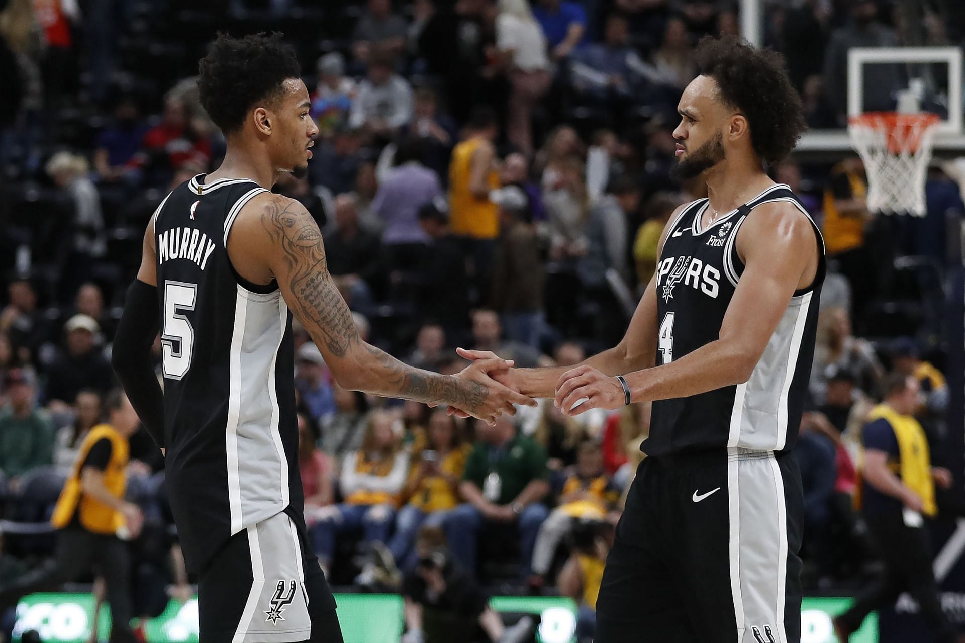 Dejounte Murray and Derrick White will have to better for the San Antonio Spurs to have a chance of making the play-in tournament. [Photo: All U Can Heat]