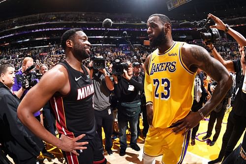 Former NBA Teammates Dwyane Wade and LeBron James