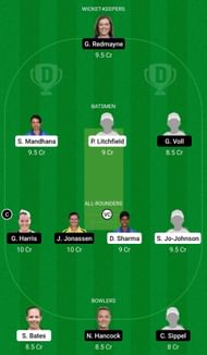 Dream11 Team for Sydney Thunder Women vs Brisbane Heat Women - Women’s Big Bash League 2021.