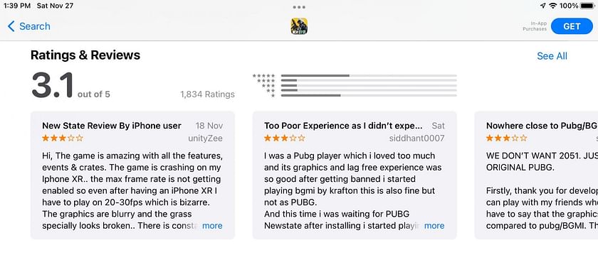 Why PUBG New State ratings are low on Play Store and App Store