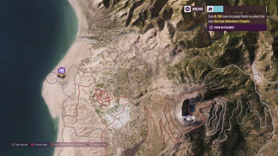 Location of La Cabana (Image via Forza Horizon 5)