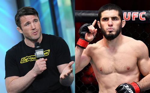 Chael Sonnen (left); Islam Makhachev (right)