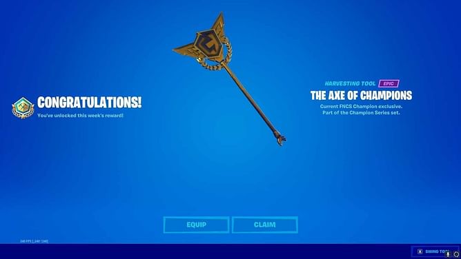 How to get the Pickaxe of Champions in Fortnite Chapter 2 Season 8