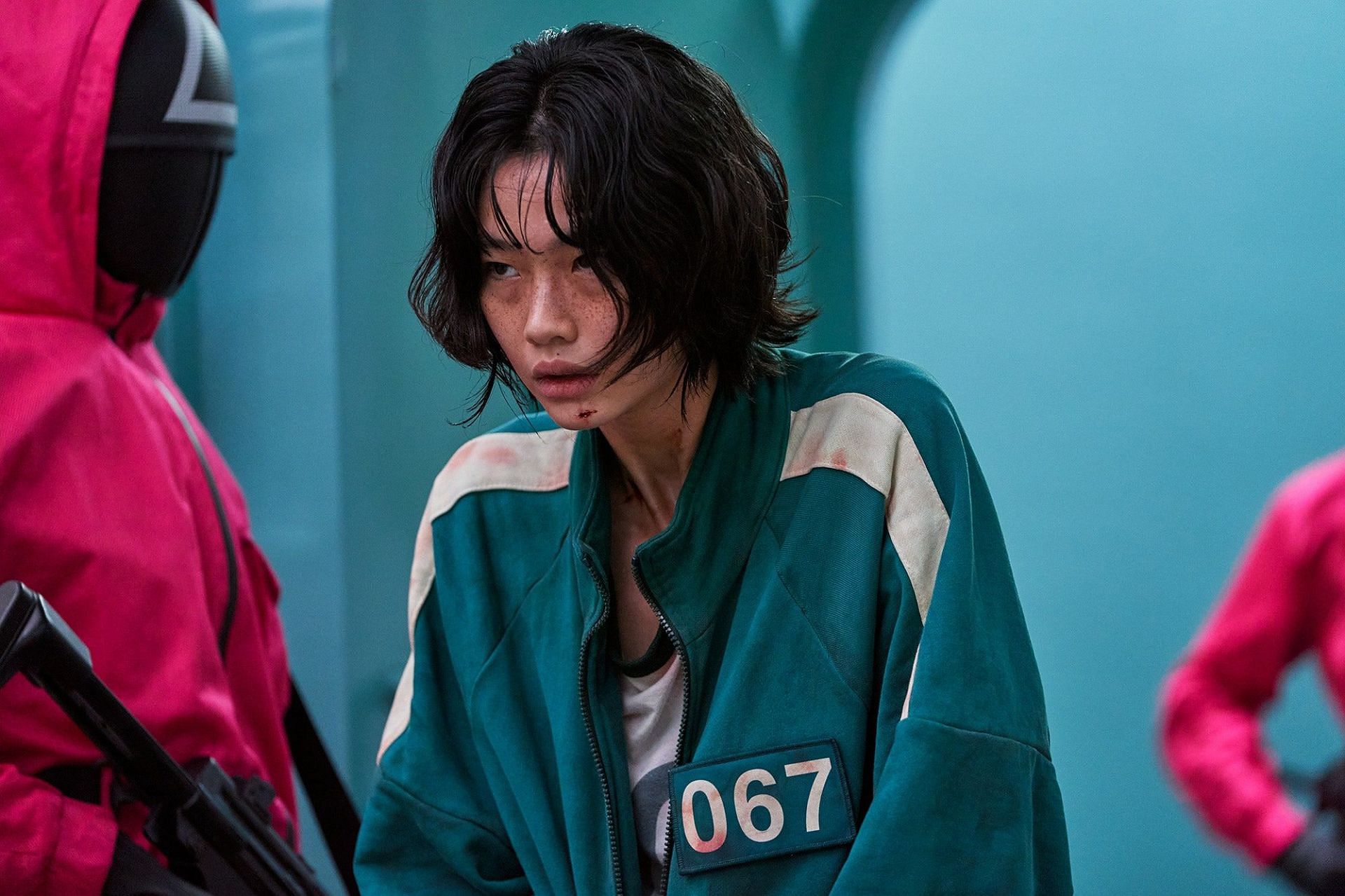 Jung Ho Yeon played North Korean defector Kang Sae Byeok on Squid Game (Image via Netflix)