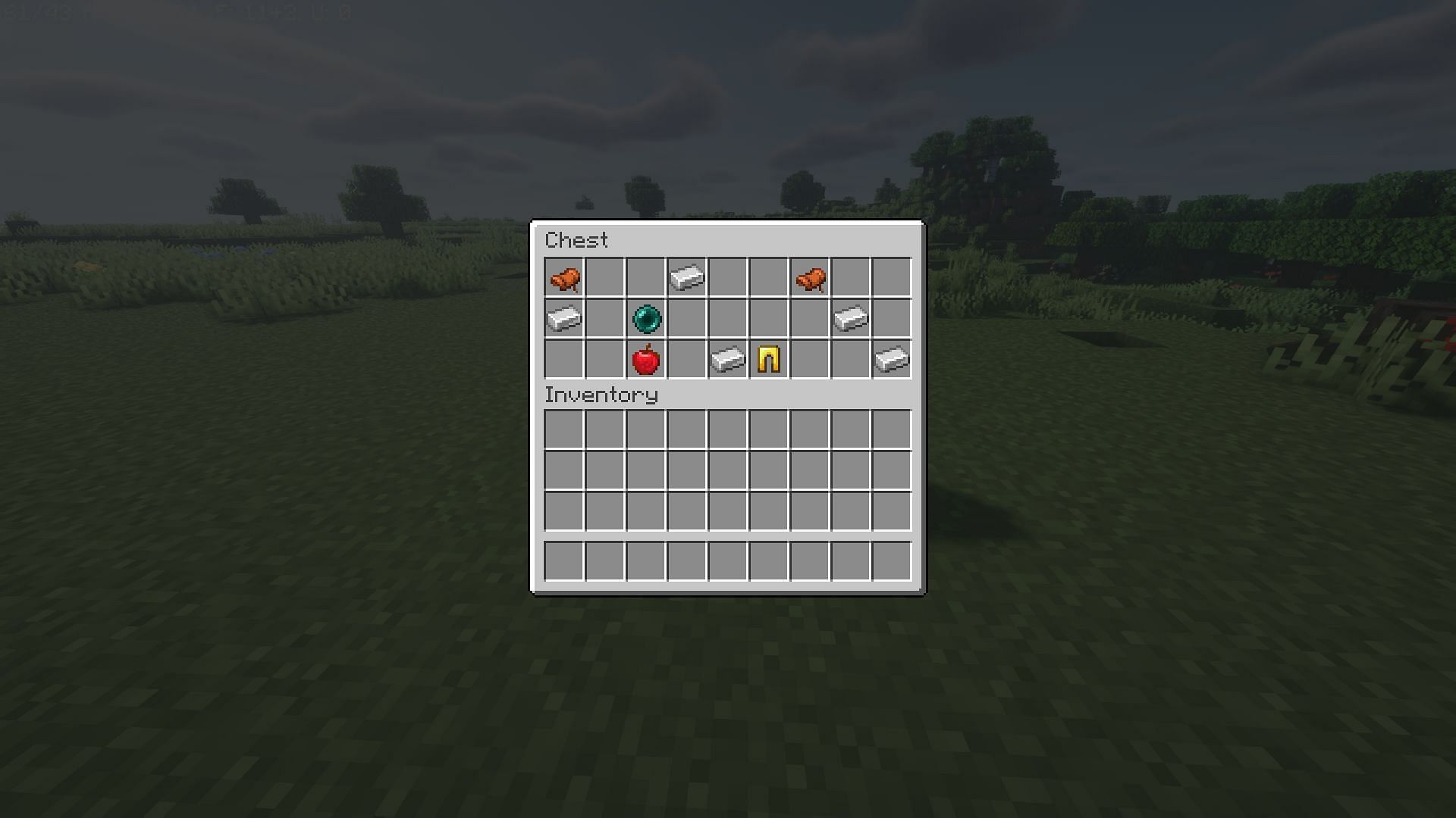 A chest with two saddles (Image via Minecraft)