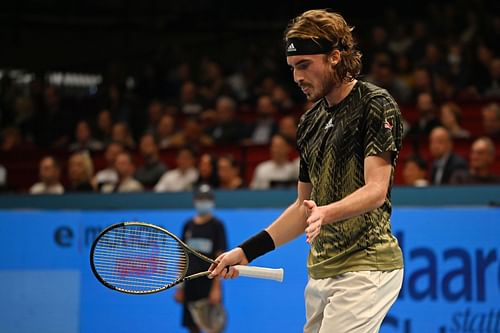 Stefanos Tsitsipas at the 2021 Erste Bank Open.