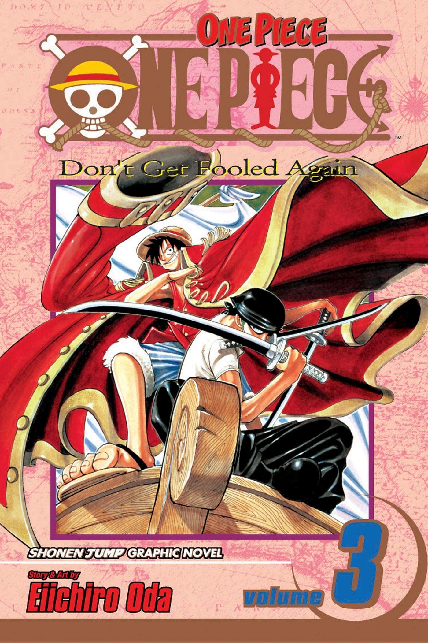 The cover art for One Piece Volume 3 (Image via Shueisha)