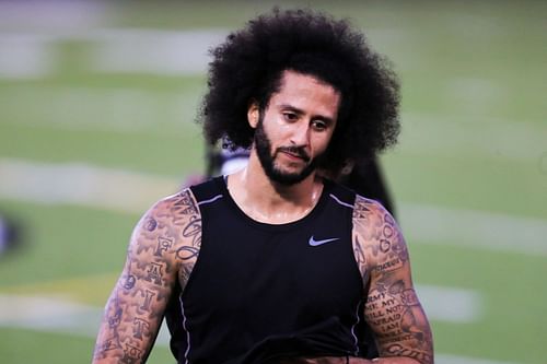 Colin Kaepernick at his NFL Workout