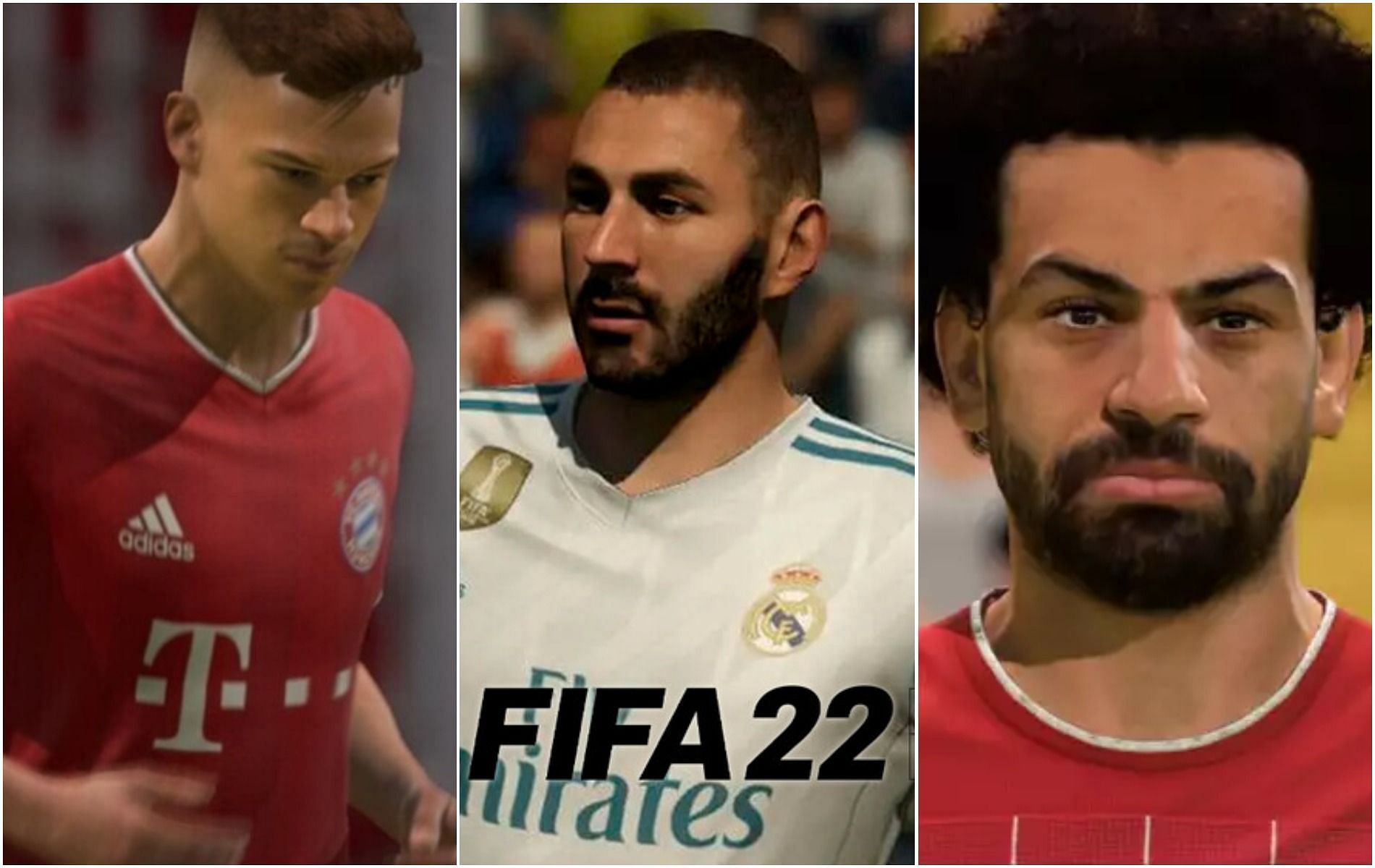 Salah, Benzema, and Kimmich feature in this FIFA 22 list (Image via Sportskeeda)