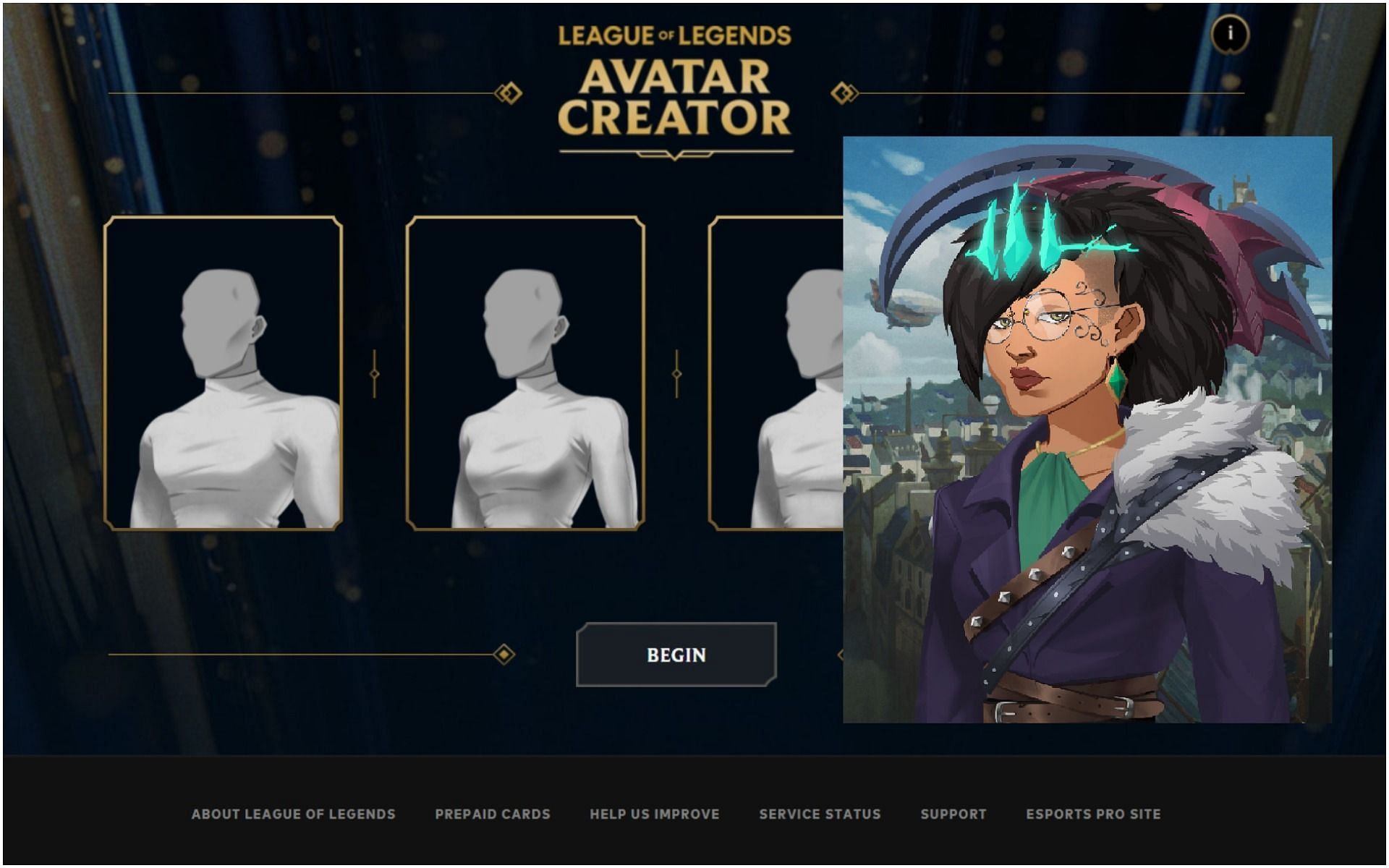 How to use Avatar Creator by League of Legends? (Image via League of Legends)