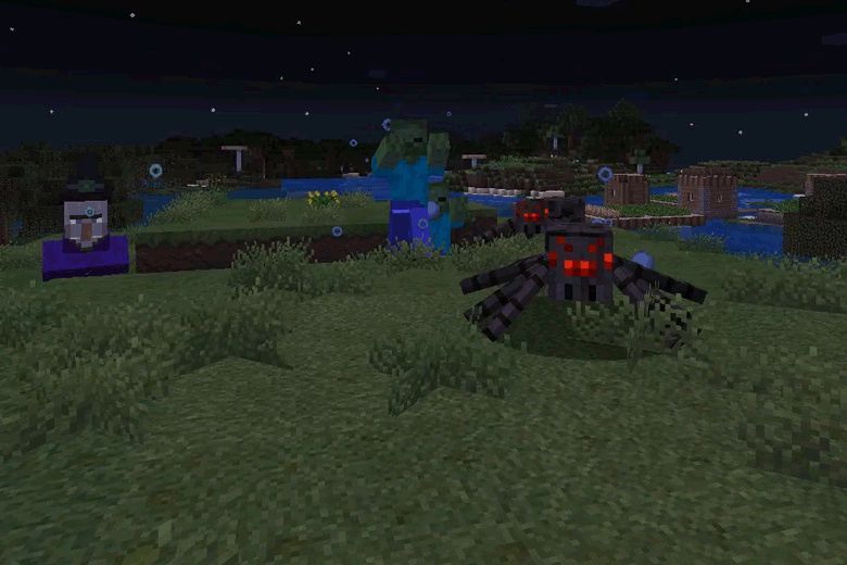 Night in Minecraft (Image via Minecraft)