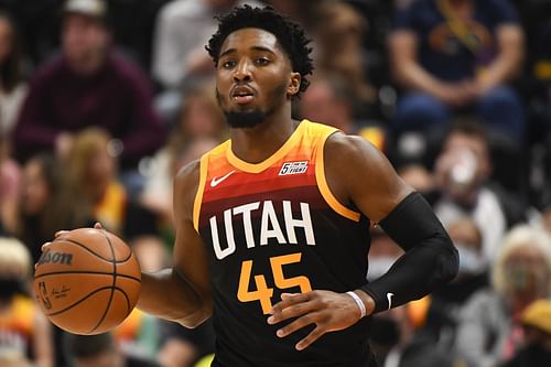 Donovan Mitchell of the Utah Jazz against the OKC Thunder