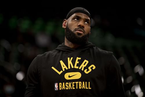 LeBron James #6 of the Los Angeles Lakers