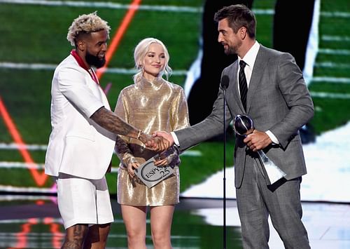 Odell Beckham Jr. and Aaron Rodgers at the ESPYs