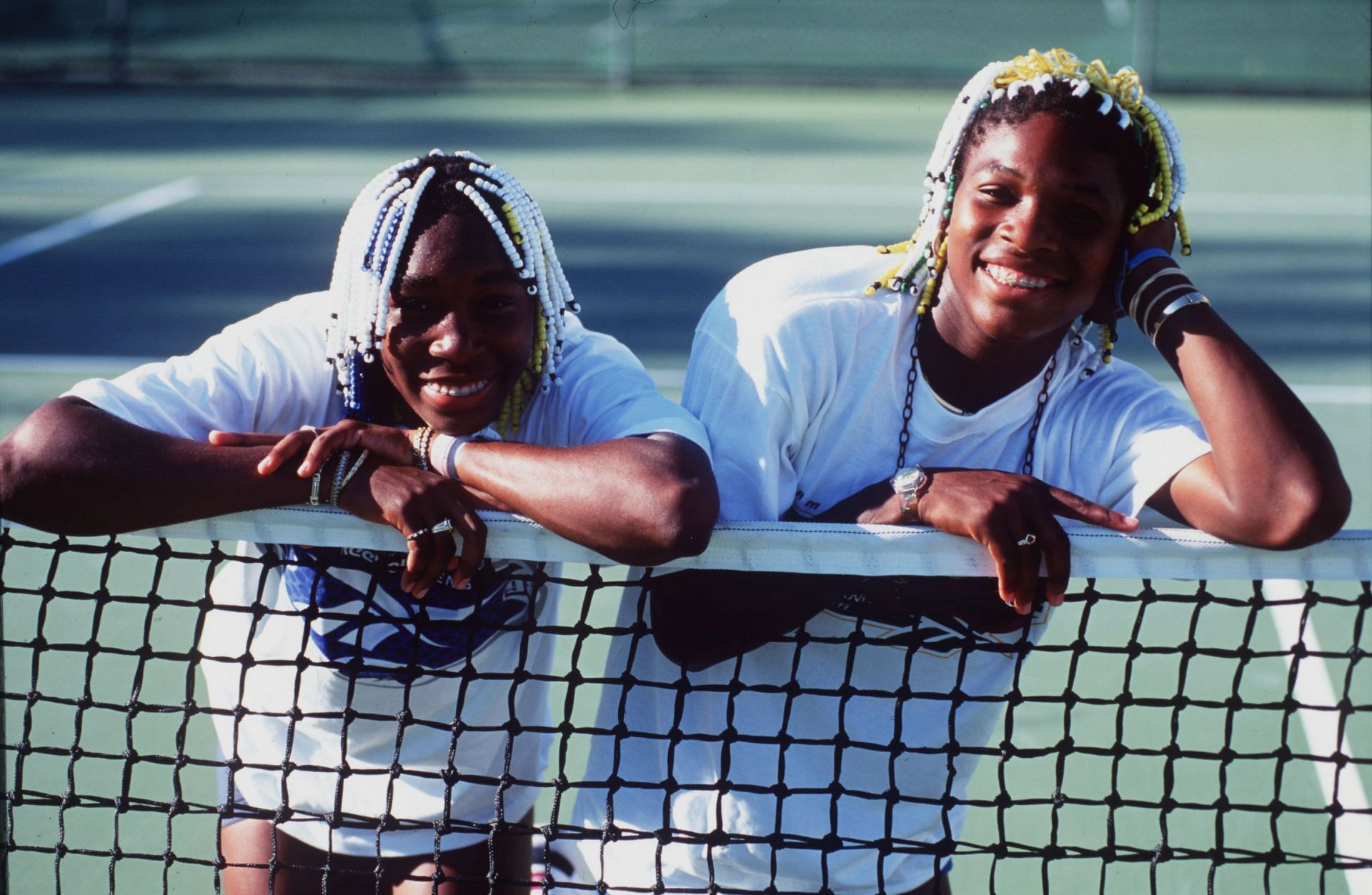 Venus (left) and Serena Williams ar the Adidas International event.