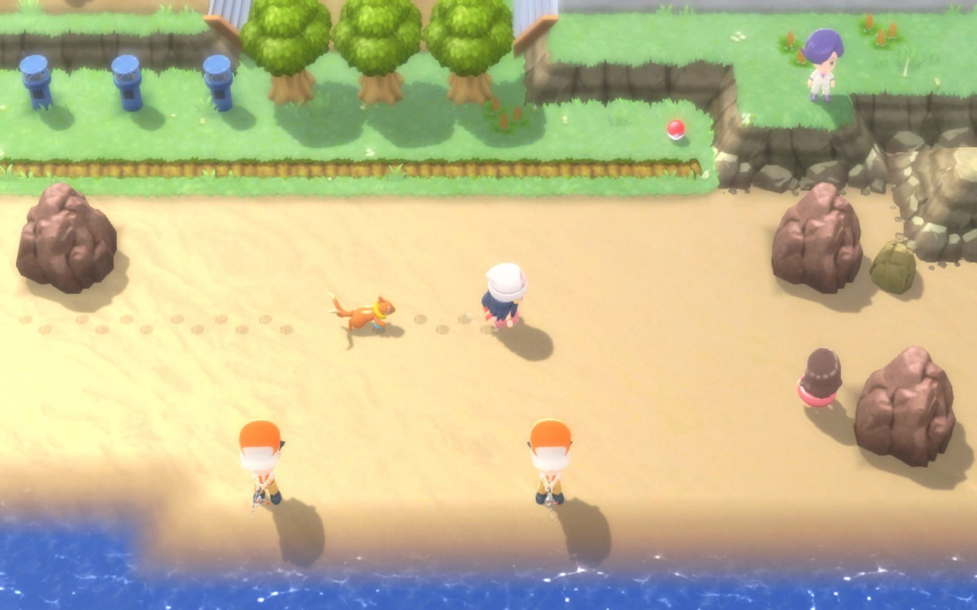 Pokemon can walk outside their PokeBall in this game (Image via The Pokemon Company)