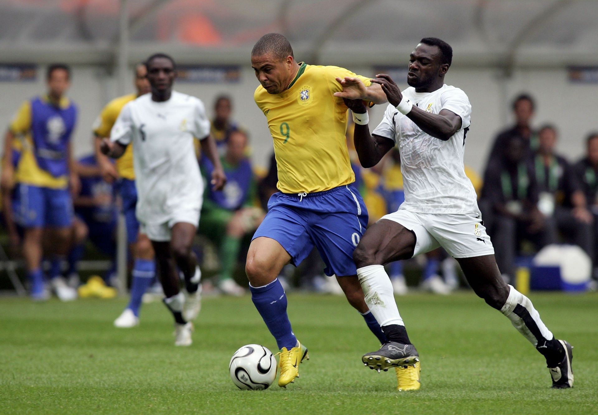 Brazil&#039;s Ronaldo Nazario (#9) inspired an entire generation of players.