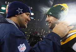 What did Tony Romo say about Aaron Rodgers during SNF broadcast?