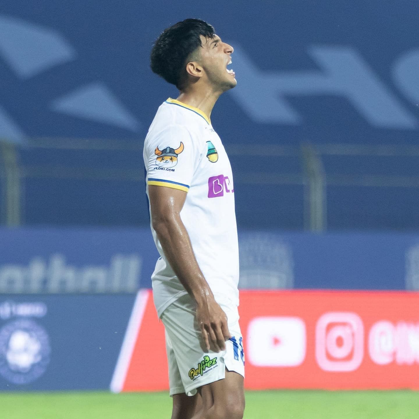 Sahal was guilty of missing the best chance of the game (image courtesy: ISL social media)