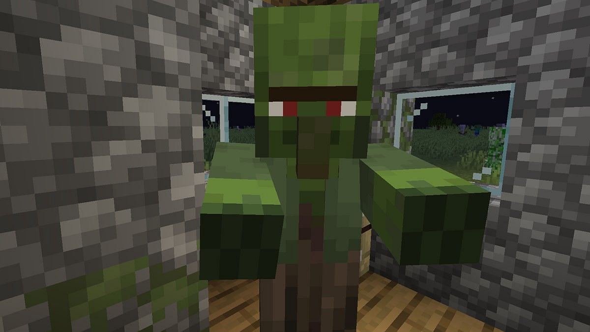 Zombie Villagers are one of the more rare Minecraft mobs. (Image via Minecraft)