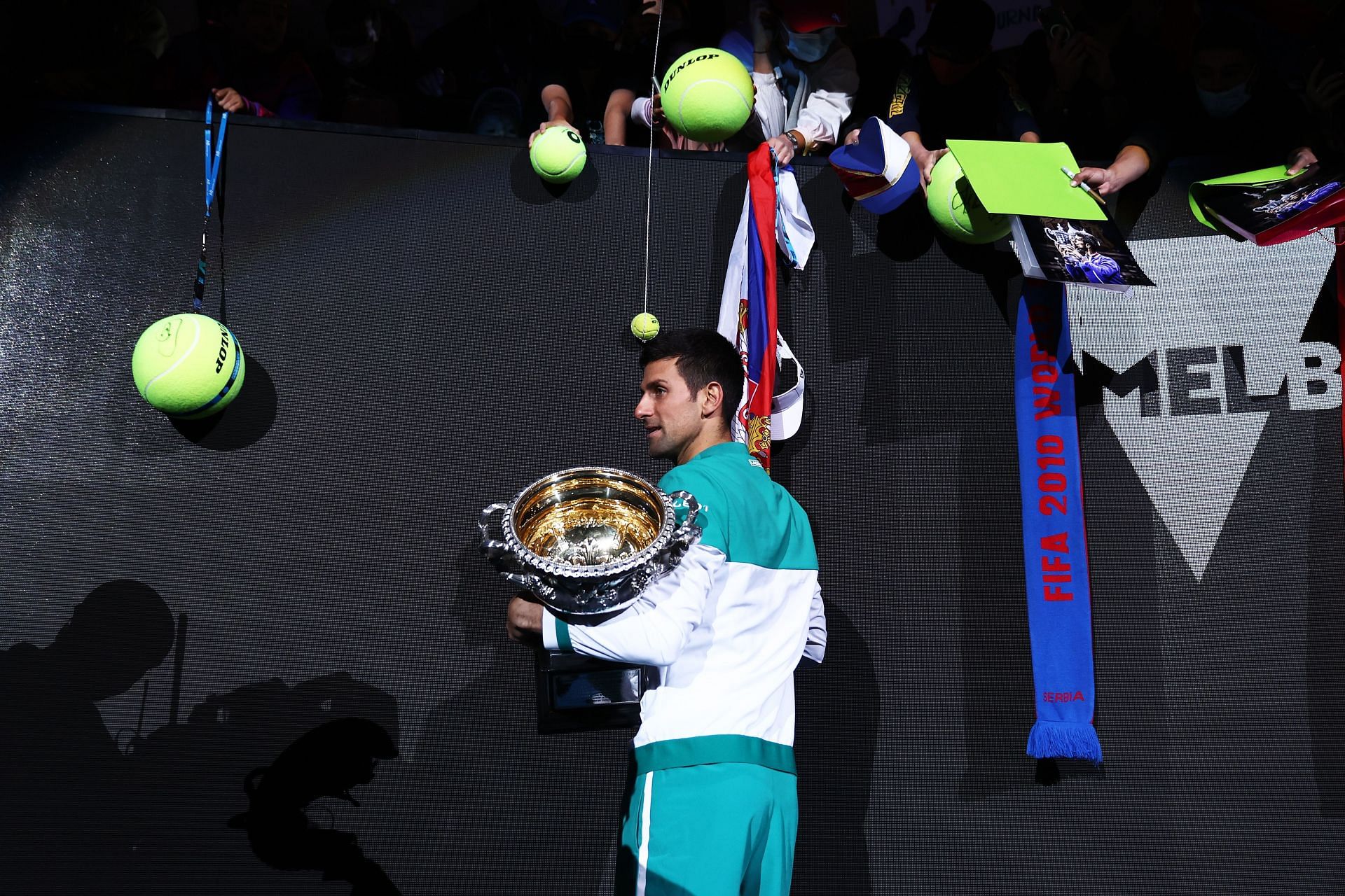 Novak Djokovic at the 2021 Australian Open