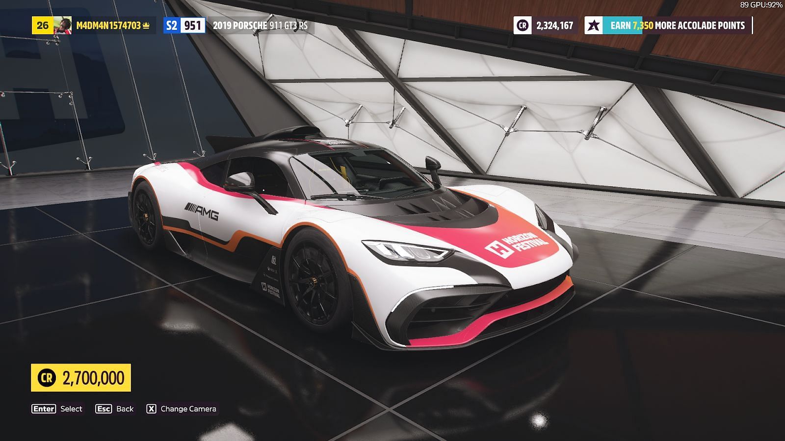 Track or on road, Mercedes-AMG has its name on the hall of fame (Screen grab via Forza Horizon 5)