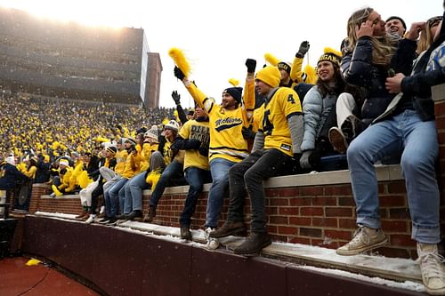 Ohio State v Michigan: Michigan fans prepare to storm the field