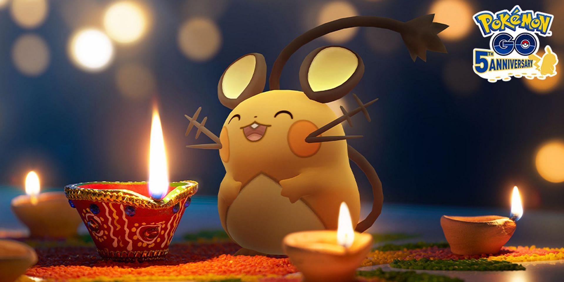 The Antenna Pokemon, Dedenne made its debut in Pokemon GO&#039;s Diwali event (Image via Niantic)