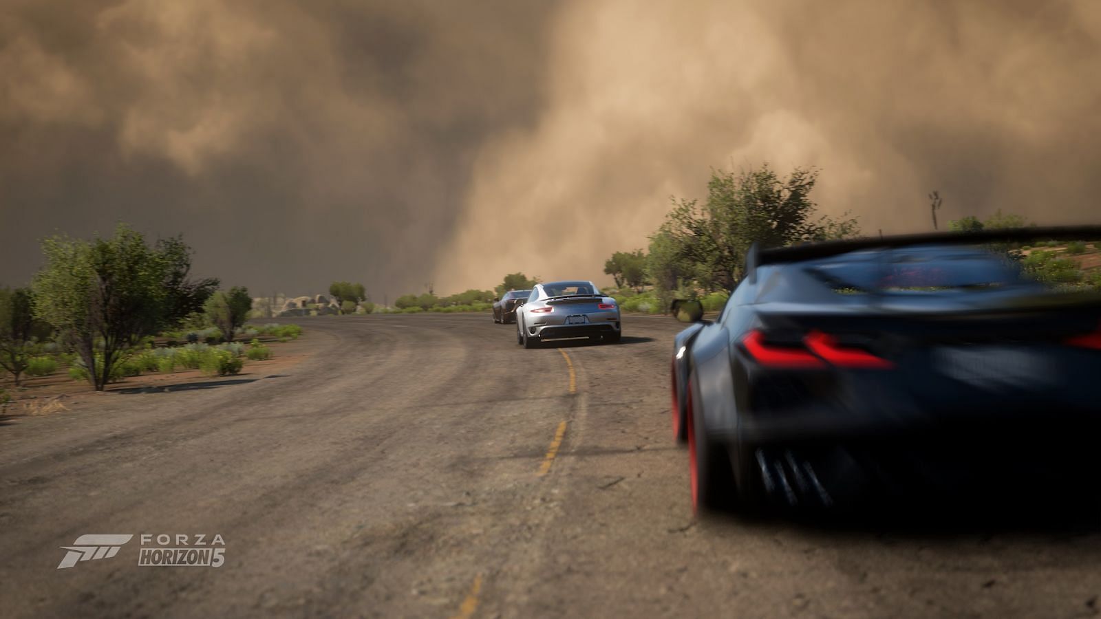 Don&#039;t fear the dust storms, enjoy them. (Sreengrab from Forza Horizon 5)