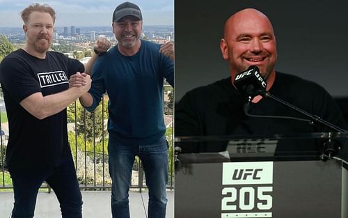 Ryan Kavanaugh & Oscar De La Hoya (left) and Dana White (right) [Image credits: @ryankavanaughofficial on Instagram]